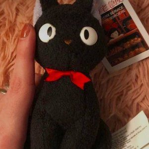 Kikis Delivery Service Jiji Cat Plush 6" (Ghibli cartoon cosplay doll cute toy